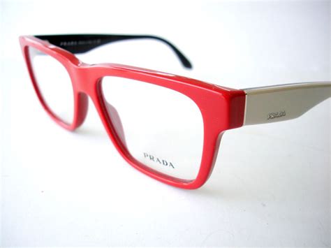 prada red glasses frames.